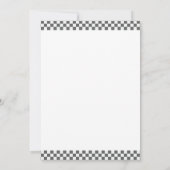 青い男の子の車レース車2速2番目の誕生日 招待状 (裏面)