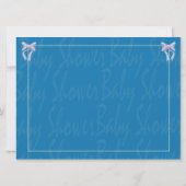 青い男の赤ちゃんのシャワーの招待をカスタマイズ 招待状 (裏面)