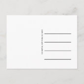 青い男の赤ちゃんの誕生発表写真 案内ポストカード (裏面)