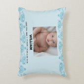 青い男の赤ちゃん名誕生日付統計 |フォトベビー アクセントクッション (正面(垂直))