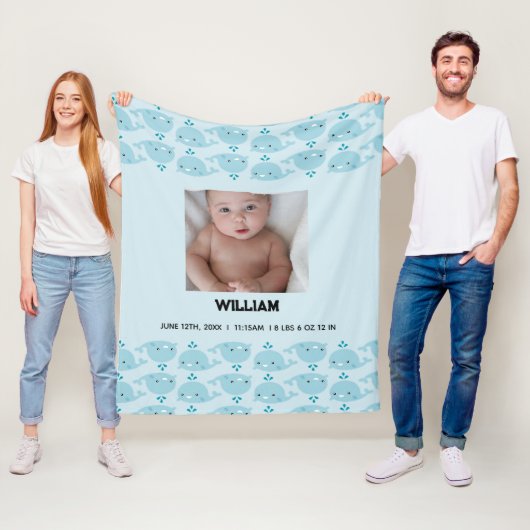 青い男の赤ちゃん名誕生日付統計 |フォトベビー フリースブランケット (インサイチュ)