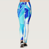 青い画像の切り抜きは不規則にねじれている レギンス (裏面)