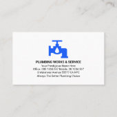 青い画層の金ゴールド給排水衛生設備配管タブ 名刺 (裏面)