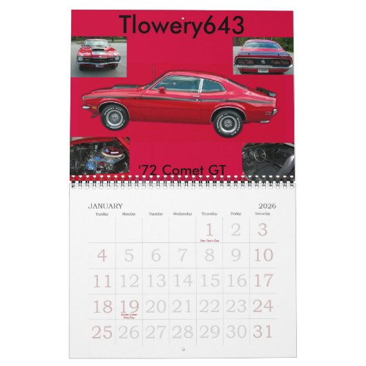 青い異端者および彗星2009のカレンダー カレンダー (1月 2026)