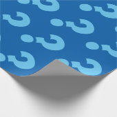 青い疑門符のwrappingpaper |のマット ラッピングペーパー (角)