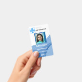 青い病パーソナライズされた院または診療所の従業員 バッジ (手持ち)