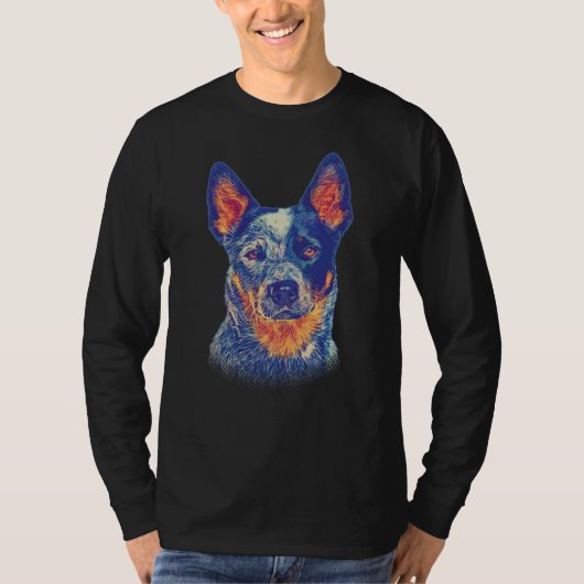 青い癒し犬のTシャツ Tシャツ (正面)