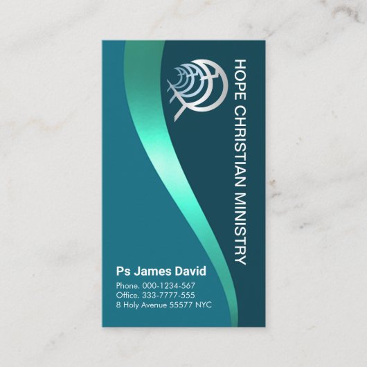 青い発光水魚魚 名刺 (正面)