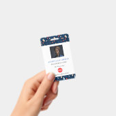 青い登録ナースヘルスケアロゴ バッジ (手持ち)