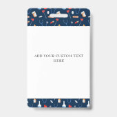 青い登録ナースヘルスケアロゴ バッジ (裏面)