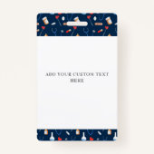 青い登録ナースヘルスケアロゴ バッジ (裏面)