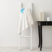 青い白あなたの名前を書のミニマルユニークリスト シェルパブランケット (インサイチュ)