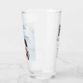 青い白いクラシックスキャンQR日付を保存 タンブラーグラス (左)