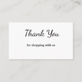 青い白いクラシック感謝していあなた名刺 名刺 (正面)