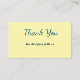 青い白いクラシック感謝していあなた名刺 名刺