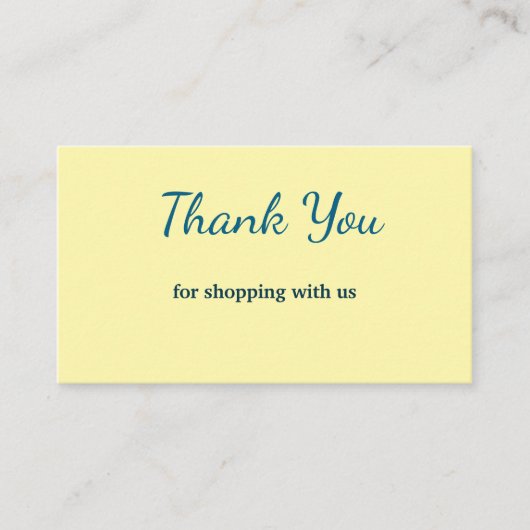 青い白いクラシック感謝していあなた名刺 名刺 (正面)