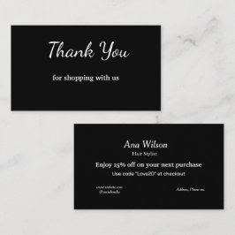 青い白いクラシック感謝していあなた名刺 名刺