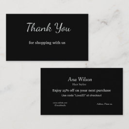 青い白いクラシック感謝していあなた名刺 名刺