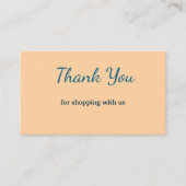 青い白いクラシック感謝していあなた名刺 名刺 (正面)