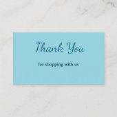 青い白いクラシック感謝していあなた名刺 名刺 (正面)