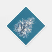 青い白いクリスマスツリー スタンダードランチョンナプキン (角)