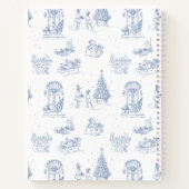 青い白いクリスマストイル ノートブック (裏面)