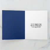 青い白いクリスマス雪DIYメッセージツリーのボーブル カード (内部)