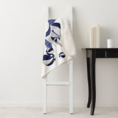 青い白いスポーツデカールのバスケットボールのパンアウト シェルパブランケット (インサイチュ)