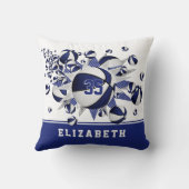 青い白いスポーツルームガールズバスケットボール クッション (裏面)