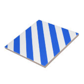 青い白いセラミックタイル、小(4.25 x 4.25インチ) タイル (側面)