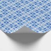 青い白いタイル、水色のシームレスなパターン。 ラッピングペーパー (角)