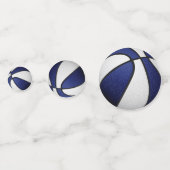 青い白いチームカラーバスケットボールパーティー コンフェッティ (裏面)