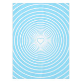 青い白いテーブルクロスとハート – カラーの選択 テーブルクロス (正面)