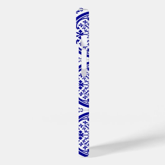 青い白いデルフトインスパイアフェイクタイルiPhone Case-Mate iPhoneケース (裏面 / 左)