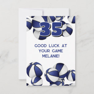 青い白いバスケットボール、試合で幸運を祈ってるよ カード