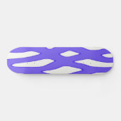 青い白いファンタジーパターン スケートボード (横)