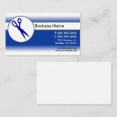 青い白いフェードはさみ名刺 名刺 (正面/裏面)