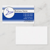 青い白いフェード服のハンガーの名刺 名刺 (正面/裏面)