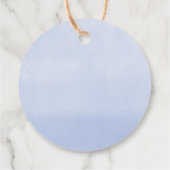 青い白いフローラカボチャ男の子のシャワー フェイバータグ (裏面)