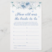 青い白いフローラ新婦は何歳になるゲーム (正面)