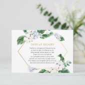 青い白いフローラ緑の金ゴールドボーイがシャワーを浴びる エンクロージャーカード (スタンド正面)