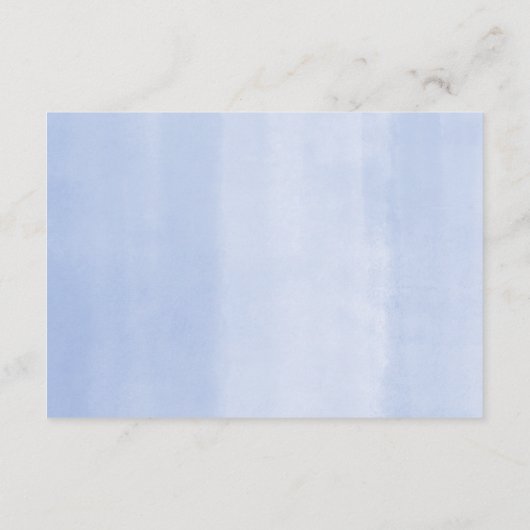 青い白いフローラ緑の金ゴールドボーイがシャワーを浴びる エンクロージャーカード (裏面)