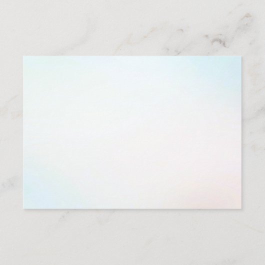 青い白いフローラ花瓶ベビシャワーエンクロージャカード エンクロージャーカード (裏面)