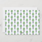 青い白いボク名門私立校風のウッドリースモノグラム写真 シーズンカード (裏面)