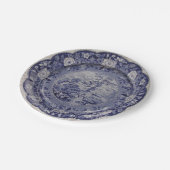 青い白いヤナギのデルフトのフェイクな磁器の花柄 ペーパープレート (アングル)