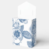 青い白いヴィンテージフローラパーティーの好意ボックス フェイバーボックス (オープン)