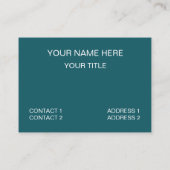 青い白い三角形のストライプ幾何学的パターン 名刺 (裏面)