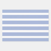 青い白い夏の沿岸のストライプ ラッピングペーパーシート (正面3)