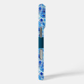 青い白い孔雀の羽 Case-Mate iPhoneケース (裏面 / 右)