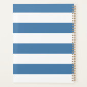 青い白い家族の写真コラージュ プランナー手帳 (裏面)